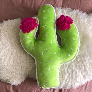 Plush Cactus Accent Pillow